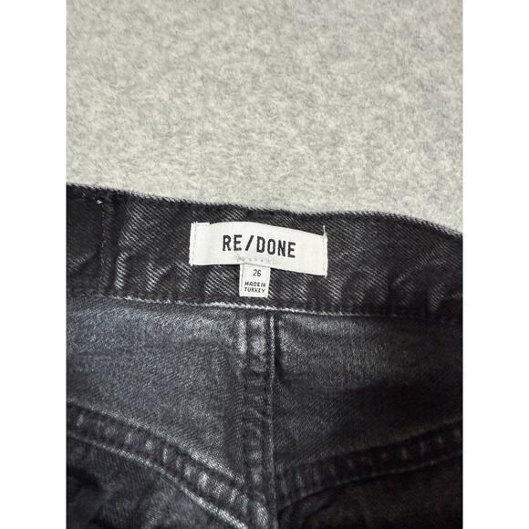 Re/Done Womens Size 26 Black Button Fly Jeans - Picture 3 of 11
